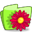 red flower folder icon